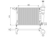 701184 Chladič, chlazení motoru VALEO