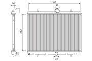 701207 Chladič, chlazení motoru VALEO