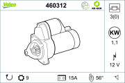 460312 Startér VALEO RE-GEN REMANUFACTURED VALEO