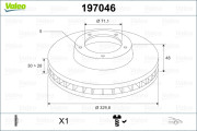 197046 Brzdový kotouč VALEO