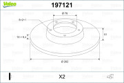 197121 Brzdový kotouč VALEO