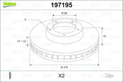 197195 Brzdový kotouč VALEO