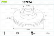 197204 Brzdový kotouč VALEO