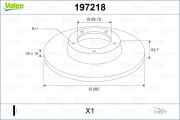 197218 Brzdový kotouč VALEO
