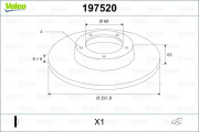 197520 Brzdový kotouč VALEO