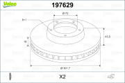197629 Brzdový kotouč VALEO