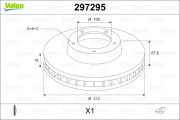 297295 Brzdový kotouč VALEO