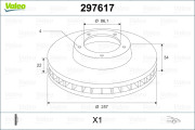 297617 Brzdový kotouč VALEO