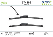 574309 -12/04 stěrače VALEO SILENCIO X-TRM (sada 2 ks) (650+550 mm) 574309 VALEO