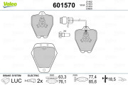 601570 VALEO sada brzdových platničiek kotúčovej brzdy 601570 VALEO