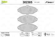 302305 VALEO sada brzdových platničiek kotúčovej brzdy 302305 VALEO