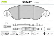 598417 VALEO sada brzdových platničiek kotúčovej brzdy 598417 VALEO