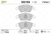 302160 VALEO sada brzdových platničiek kotúčovej brzdy 302160 VALEO