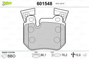 601548 VALEO sada brzdových platničiek kotúčovej brzdy 601548 VALEO