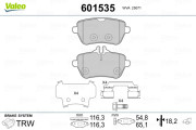 601535 VALEO sada brzdových platničiek kotúčovej brzdy 601535 VALEO