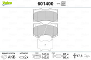 601400 VALEO sada brzdových platničiek kotúčovej brzdy 601400 VALEO