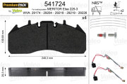 541724 VALEO sada brzdových platničiek kotúčovej brzdy 541724 VALEO