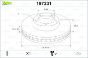 197231 Brzdový kotouč VALEO