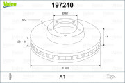 197240 VALEO brzdový kotúč 197240 VALEO