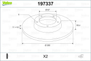 197337 Brzdový kotouč VALEO