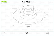 197507 Brzdový kotouč VALEO