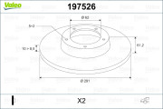 197526 Brzdový kotouč VALEO