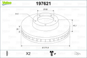 197621 Brzdový kotouč VALEO