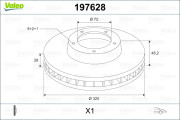 197628 VALEO brzdový kotúč 197628 VALEO