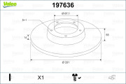 197636 Brzdový kotouč VALEO