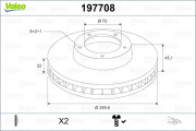 197708 Brzdový kotouč VALEO