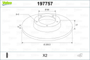 197757 Brzdový kotouč VALEO