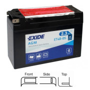 ET4B-BS startovací baterie EXIDE AGM EXIDE