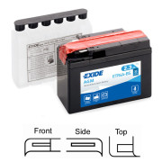 ETR4A-BS startovací baterie EXIDE AGM EXIDE