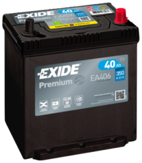 EA406 EXIDE Startovací baterie 12V / 40Ah / 350A - pravá (Premium) | EA406 EXIDE