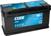 EK1050 EXIDE Startovací baterie 12V / 105Ah / 950A - pravá (AGM) | EK1050 EXIDE