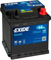 EB440 EXIDE Startovací baterie 12V / 44Ah / 400A - pravá (Excell) | EB440 EXIDE