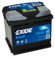 EB500 EXIDE Startovací baterie 12V / 50Ah / 450A - pravá (Excell) | EB500 EXIDE