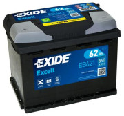 EB621 EXIDE Startovací baterie 12V / 62Ah / 540A - levá (Excell) | EB621 EXIDE