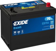 EB704 EXIDE Startovací baterie 12V / 70Ah / 540A - pravá (Excell) | EB704 EXIDE