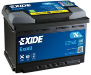 EB740 EXIDE Startovací baterie 12V / 74Ah / 680A - pravá (Excell) | EB740 EXIDE
