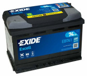 EB741 EXIDE Startovací baterie 12V / 74Ah / 680A - levá (Excell) | EB741 EXIDE