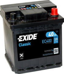 EC400 EXIDE Startovací baterie 12V / 40Ah / 320A - pravá (Classic) | EC400 EXIDE