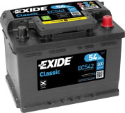 EC542 EXIDE Startovací baterie 12V / 54Ah / 500A - pravá (Classic) | EC542 EXIDE