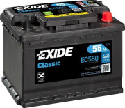 EC550 EXIDE Startovací baterie 12V / 55Ah / 460A - pravá (Classic) | EC550 EXIDE