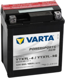 506014005A514 VARTA Motobaterie YTX7L-BS / 12V / 6Ah / 100A (Powersports AGM) | 506 014 005 VARTA
