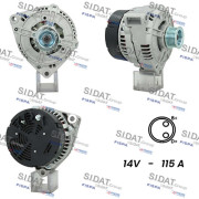 A12BH0935A2 SIDAT alternátor A12BH0935A2 SIDAT