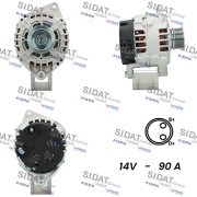 A12VA0807 SIDAT alternátor A12VA0807 SIDAT