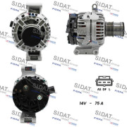 A12BH1153A2 SIDAT alternátor A12BH1153A2 SIDAT