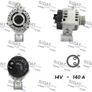 A12DE0009A2 SIDAT alternátor A12DE0009A2 SIDAT