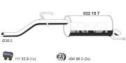 012157 Zadní tlumič výfuku ERNST